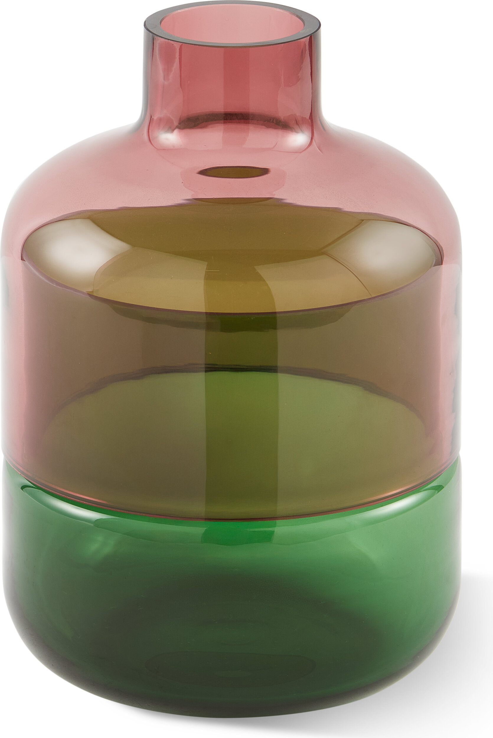 Formy Glasvase 29 cm, rosa-grün