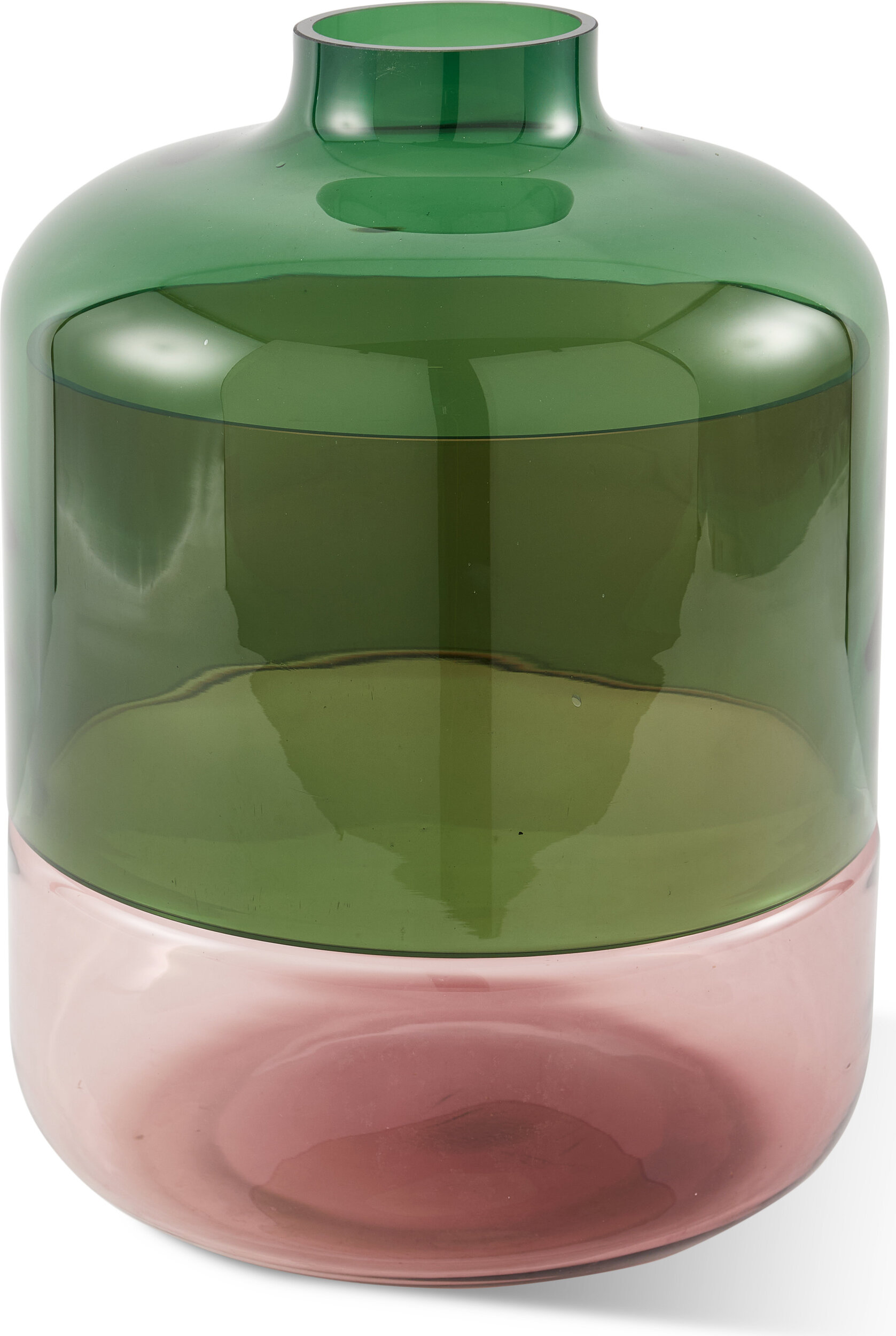 Formy Glasvase 47 cm, grün-rosa