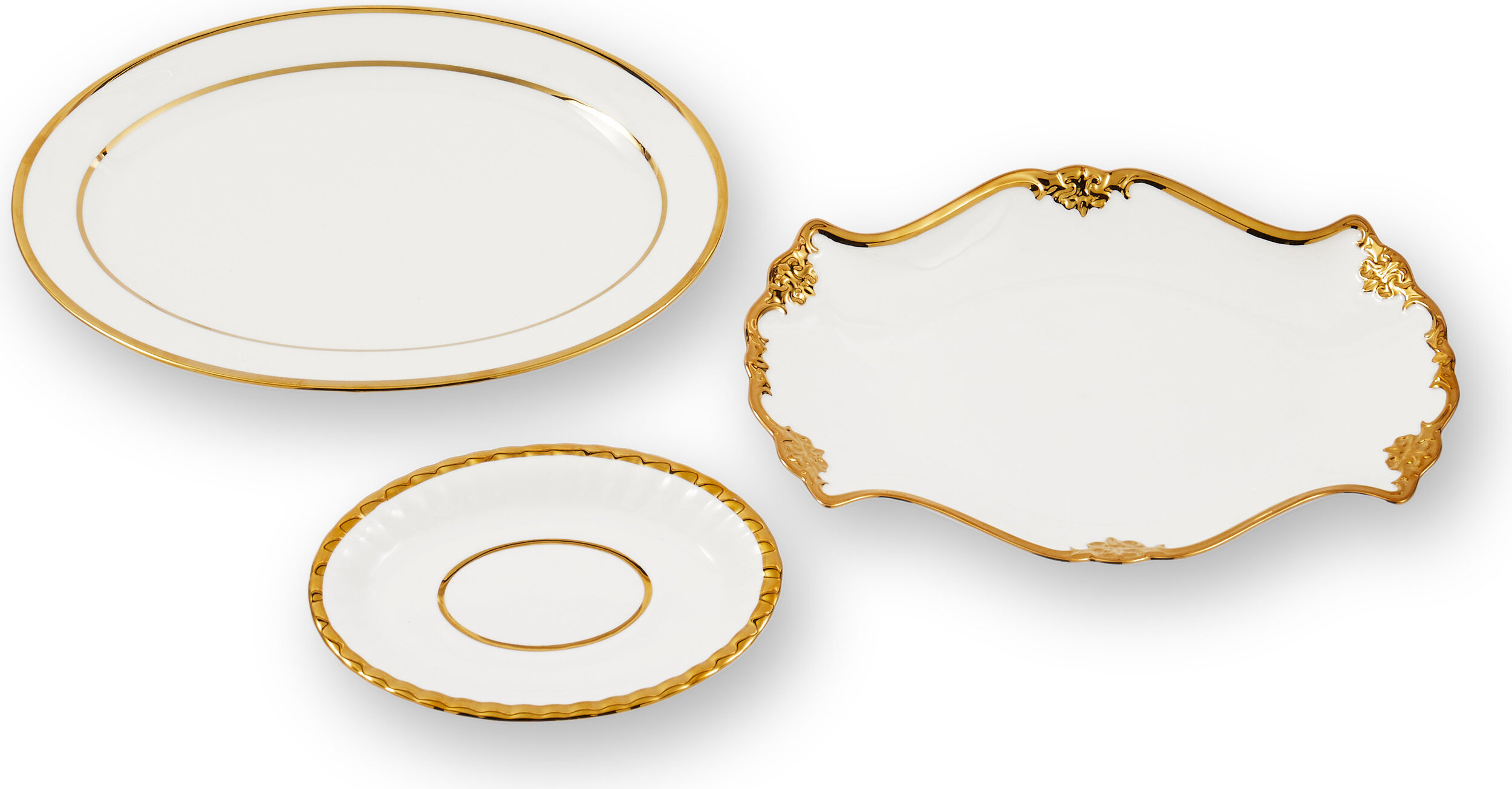 Golden Finds Serviergeschirr, 3-teilig