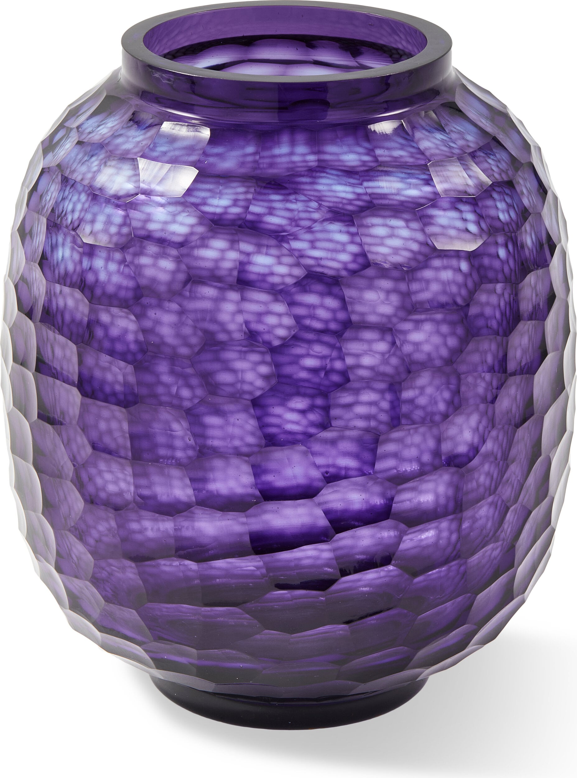 Honeycomb Glasvase 26,5 cm, violett