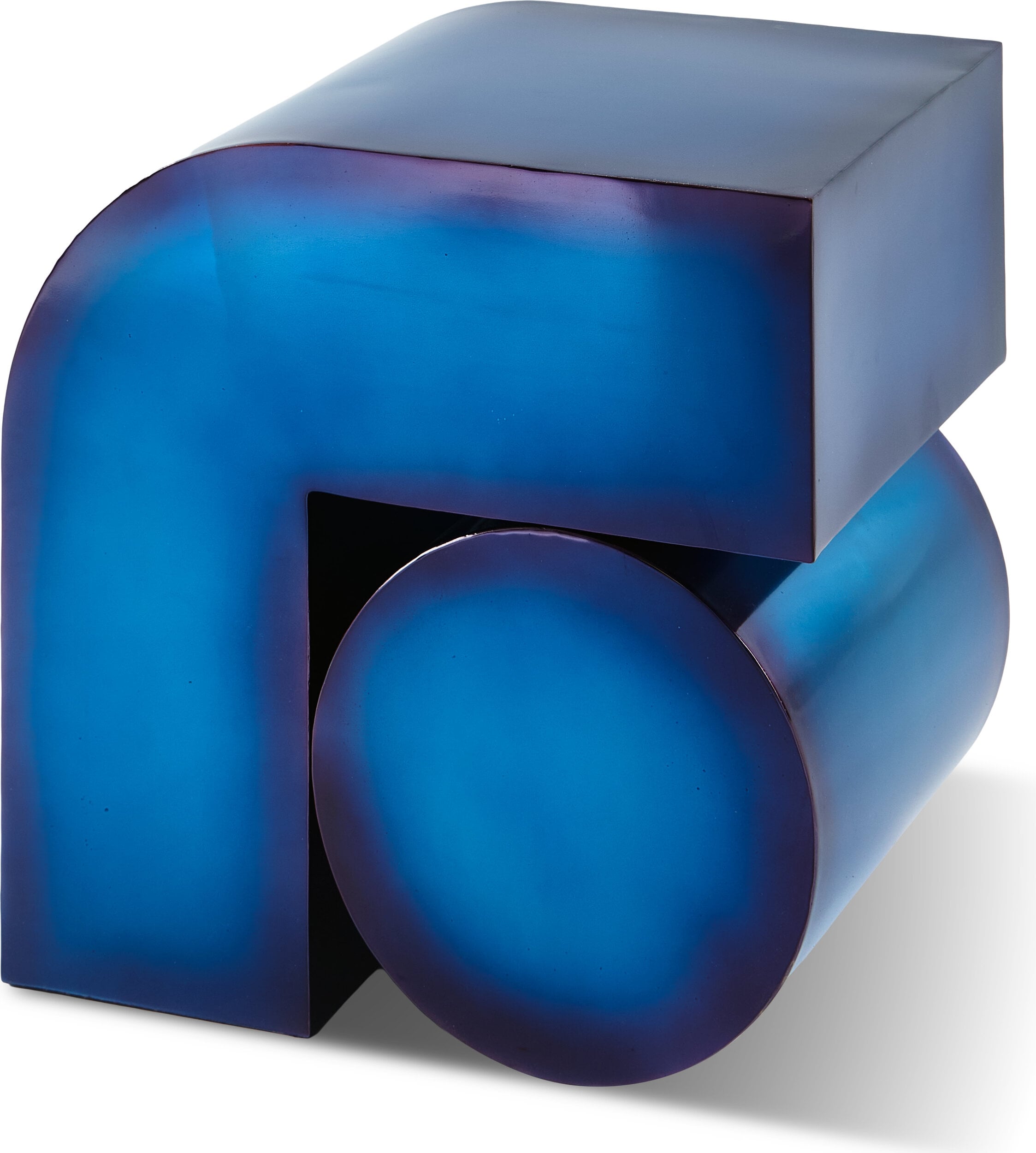 Kombo Beistelltisch, metallic blau