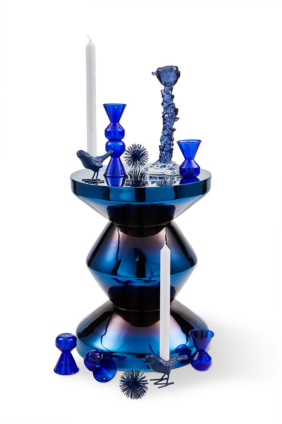 Küünlajalg klassikalisele küünlale Drip 25 cm, tumesinine