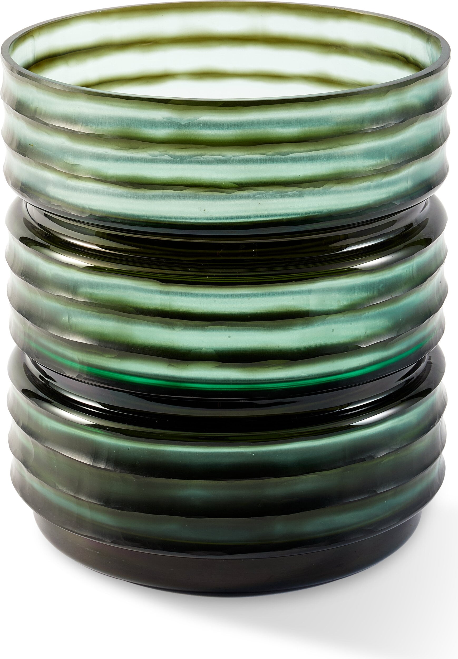 Layer Glasvase 28 cm, grün