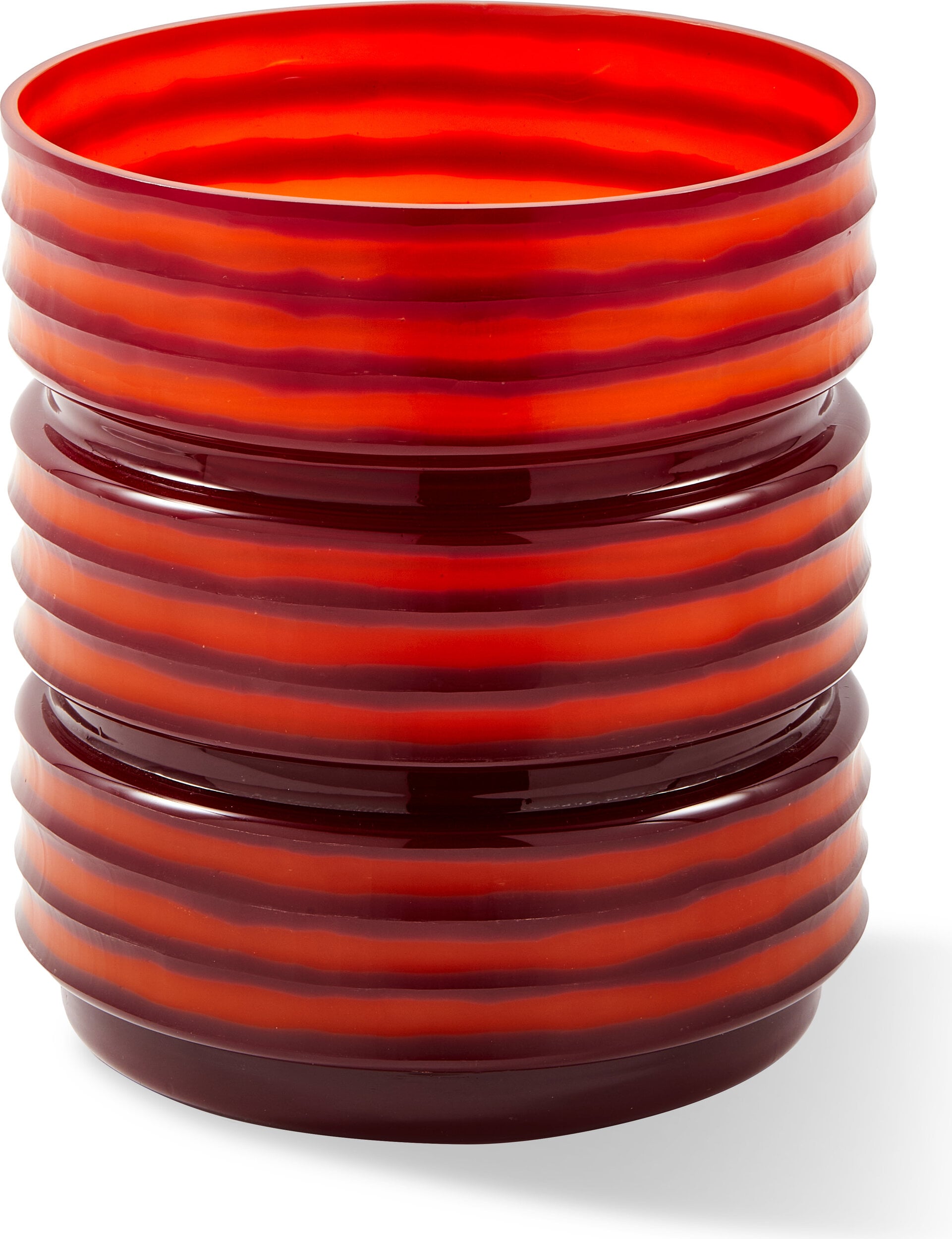 Layer Glasvase 28 cm, rot