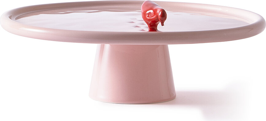 Plat de service Walking Duck blanc et or