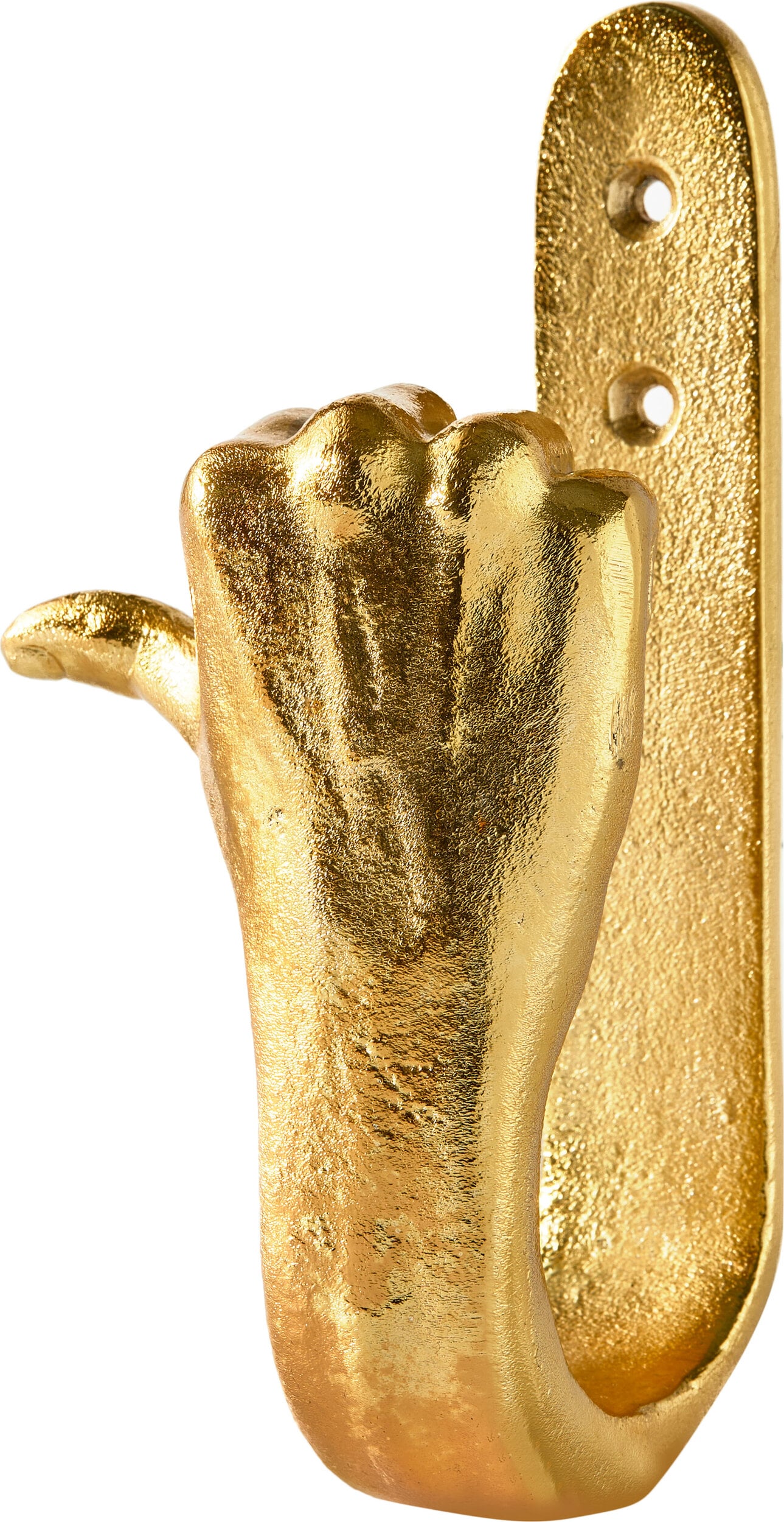 Polspotten Wandhaken Thumbs Up, gold