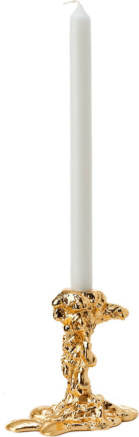 Portacandela Drip per candela classica 14 cm, oro