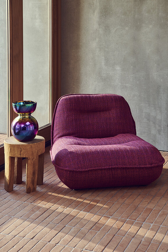 Round Four Hocker oder Beistelltisch, Naturholz