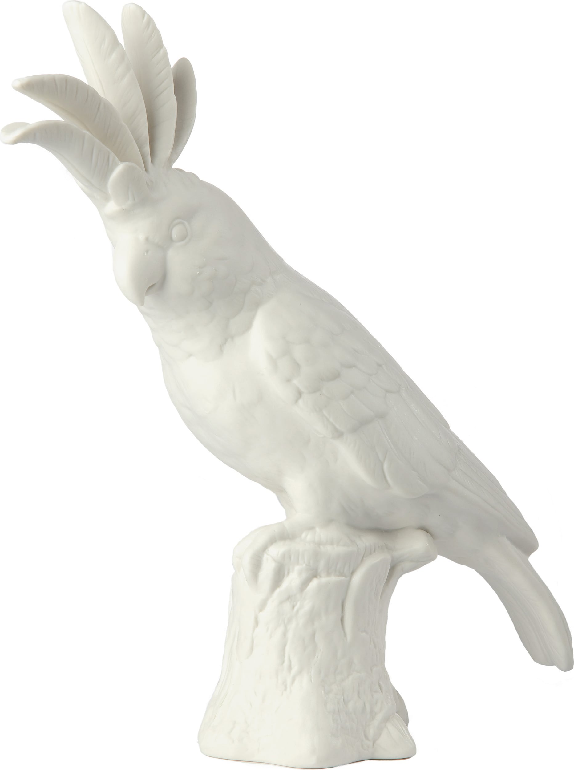 Skulptur Cockatoo 32 cm, weiß