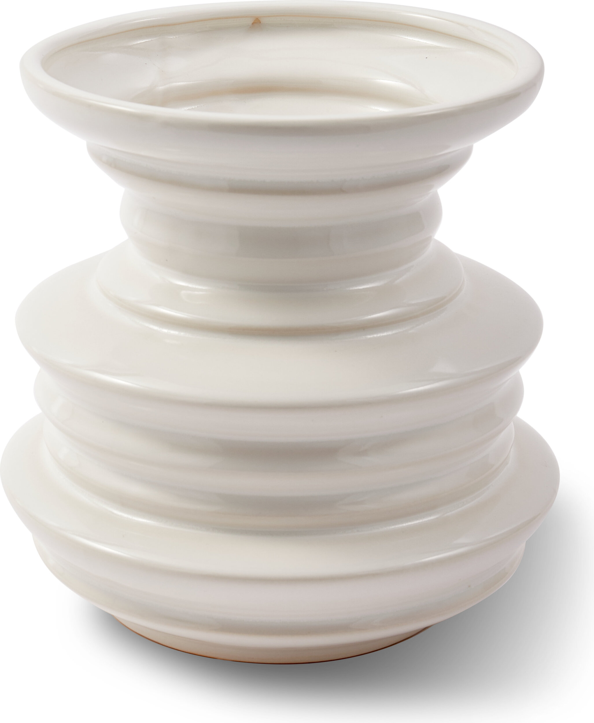 Stacked Plates Vase 23 cm, weiß