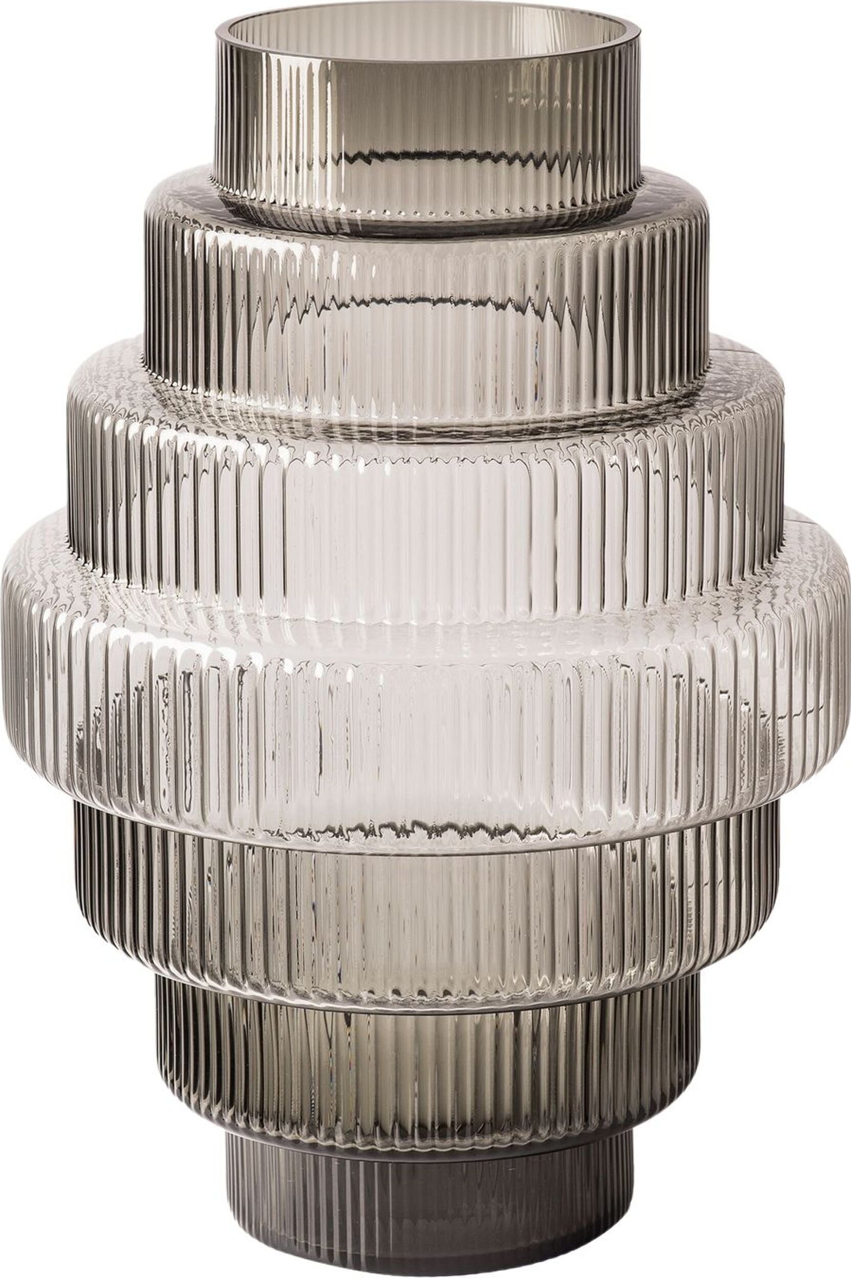 Steps Vase 30 cm, grey