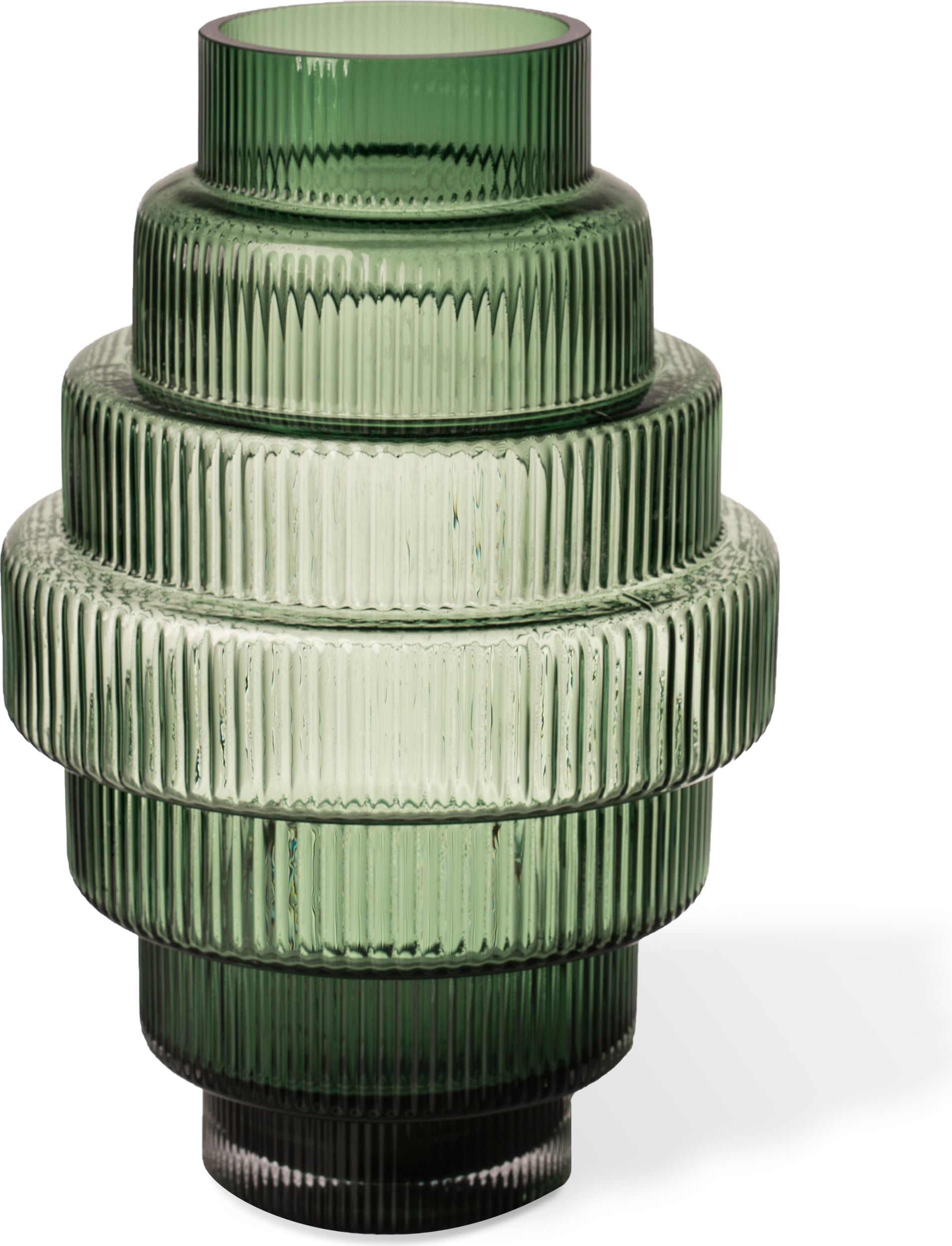 Steps Vase 30 cm, grün