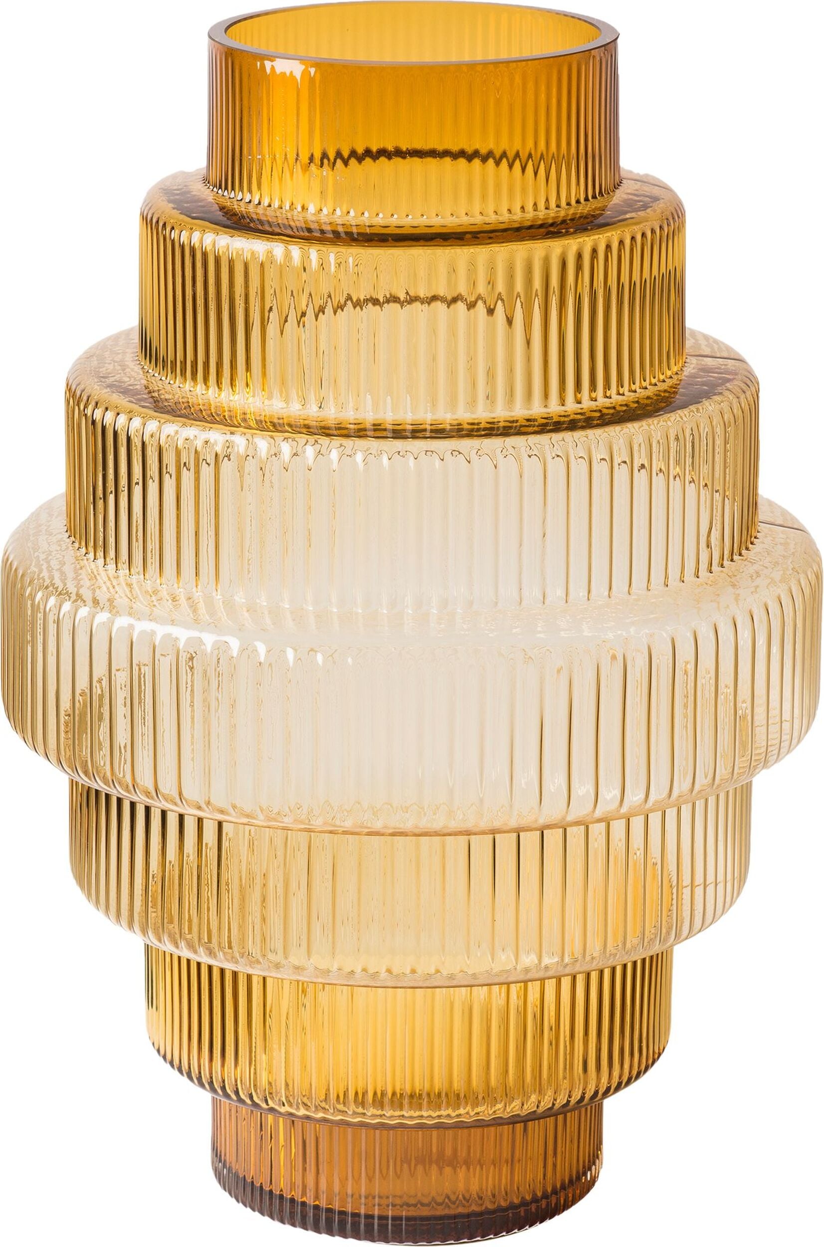 Steps Vase 50 cm, bernsteinfarben