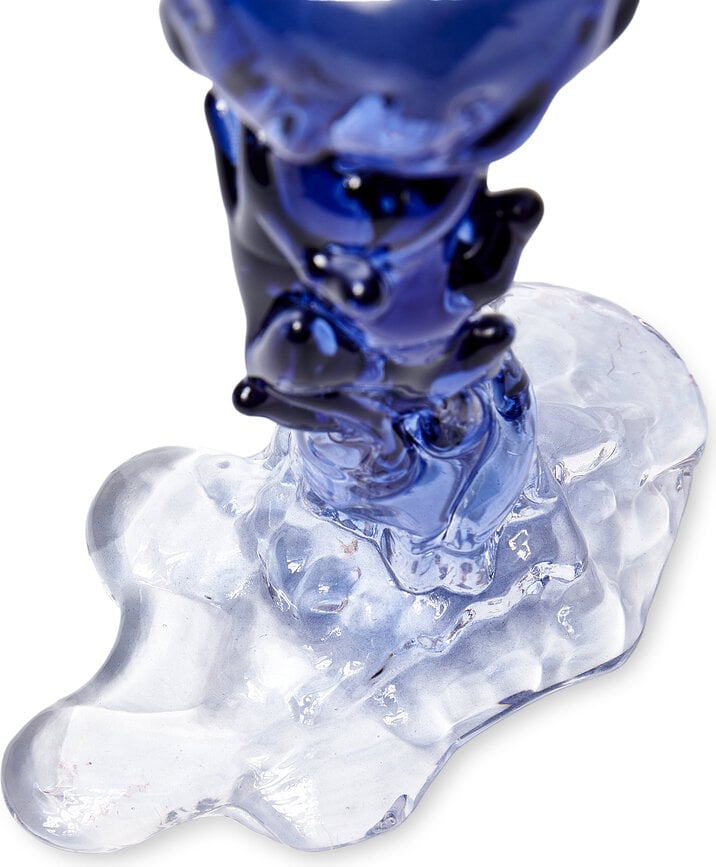 Suport lumânare clasică Drip 25 cm, bleumarin