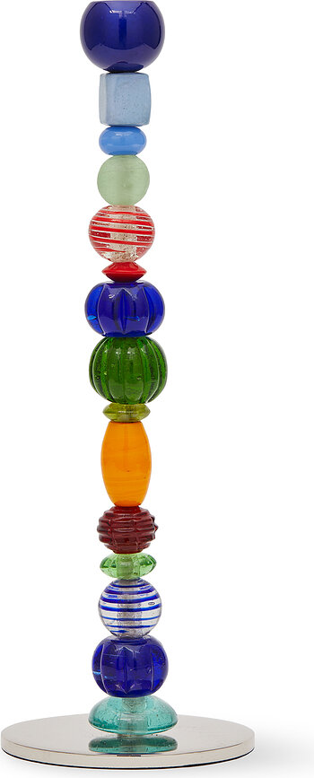 Svícen na klasickou svíčku Beads 34 cm, barevný