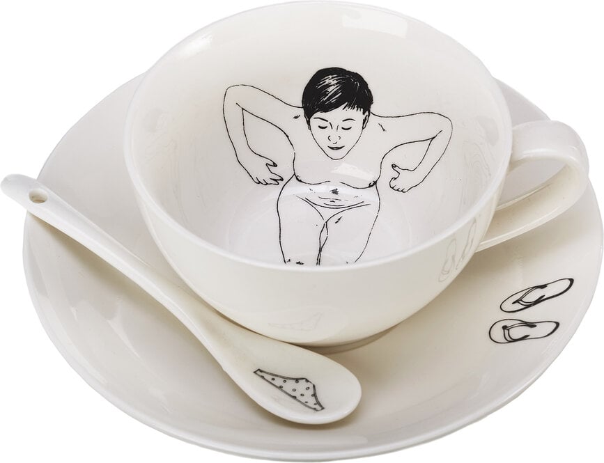 Tasses Undressed 220 ml, blanches, lot de 4