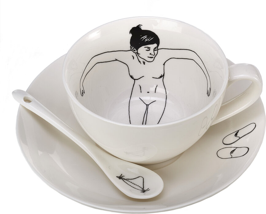 Tasses Undressed 220 ml, blanches, lot de 4