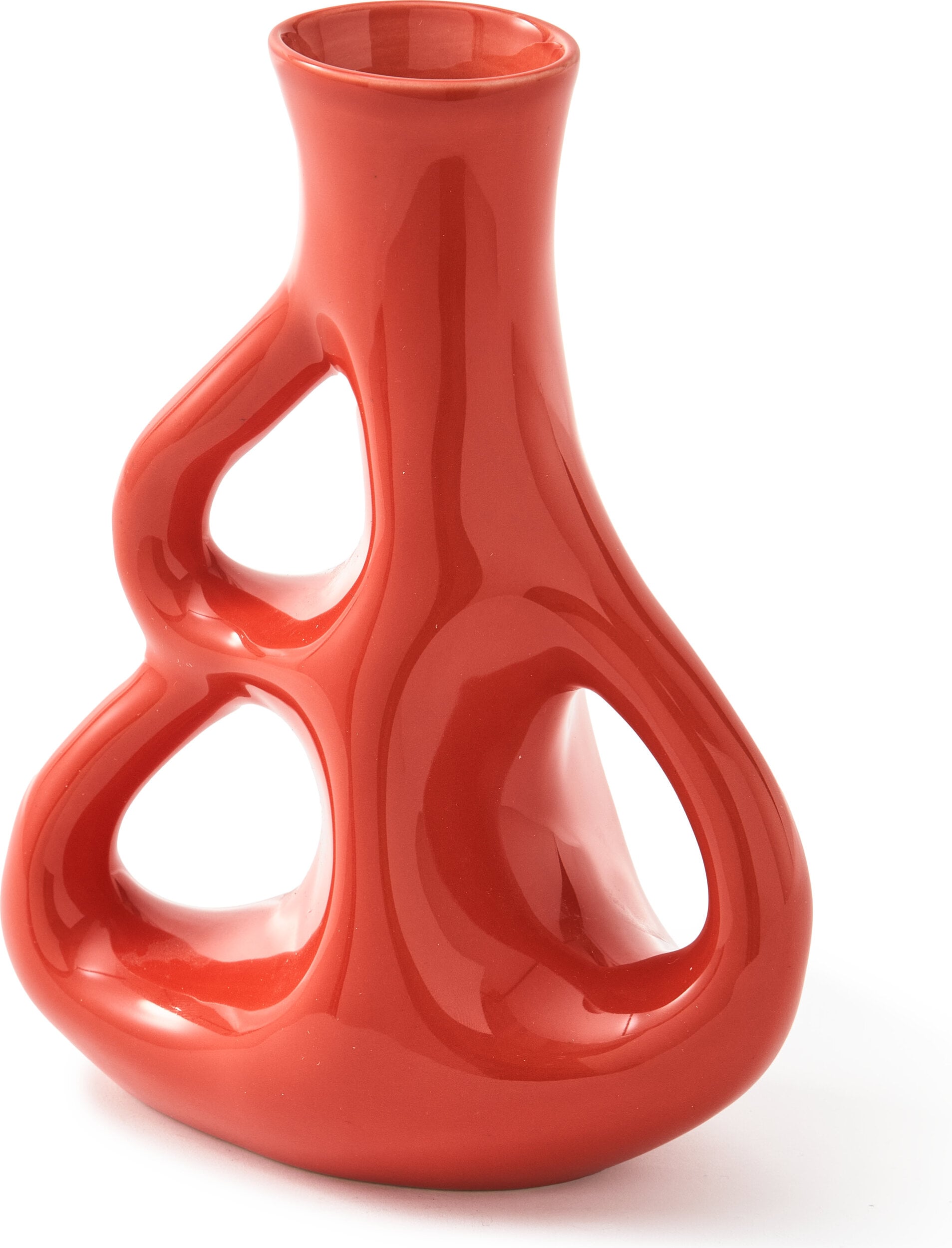 Three Ears Vase 21 cm, rot