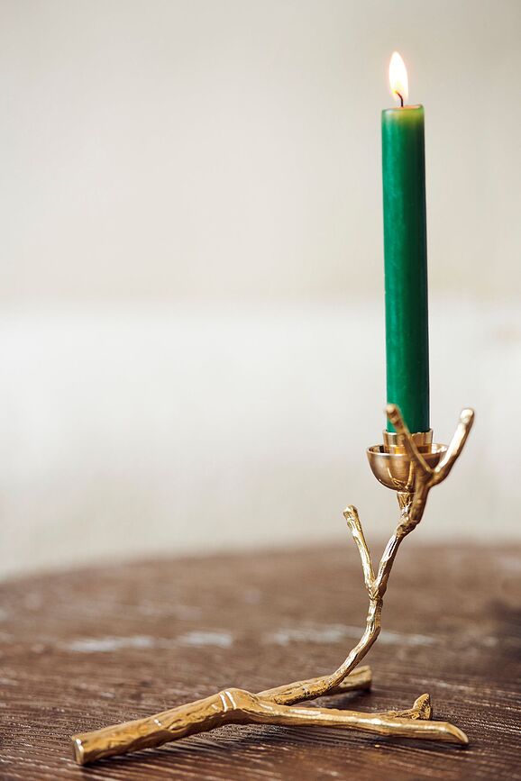 Twiggy XS Candlestick for classic candle, gold