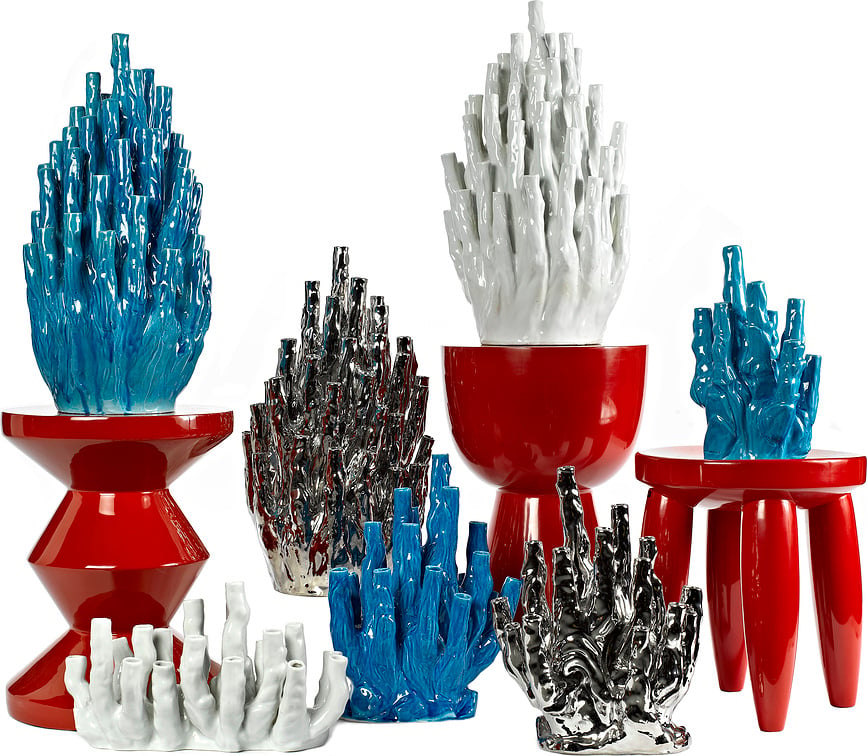 Vase Coral Reef, gold