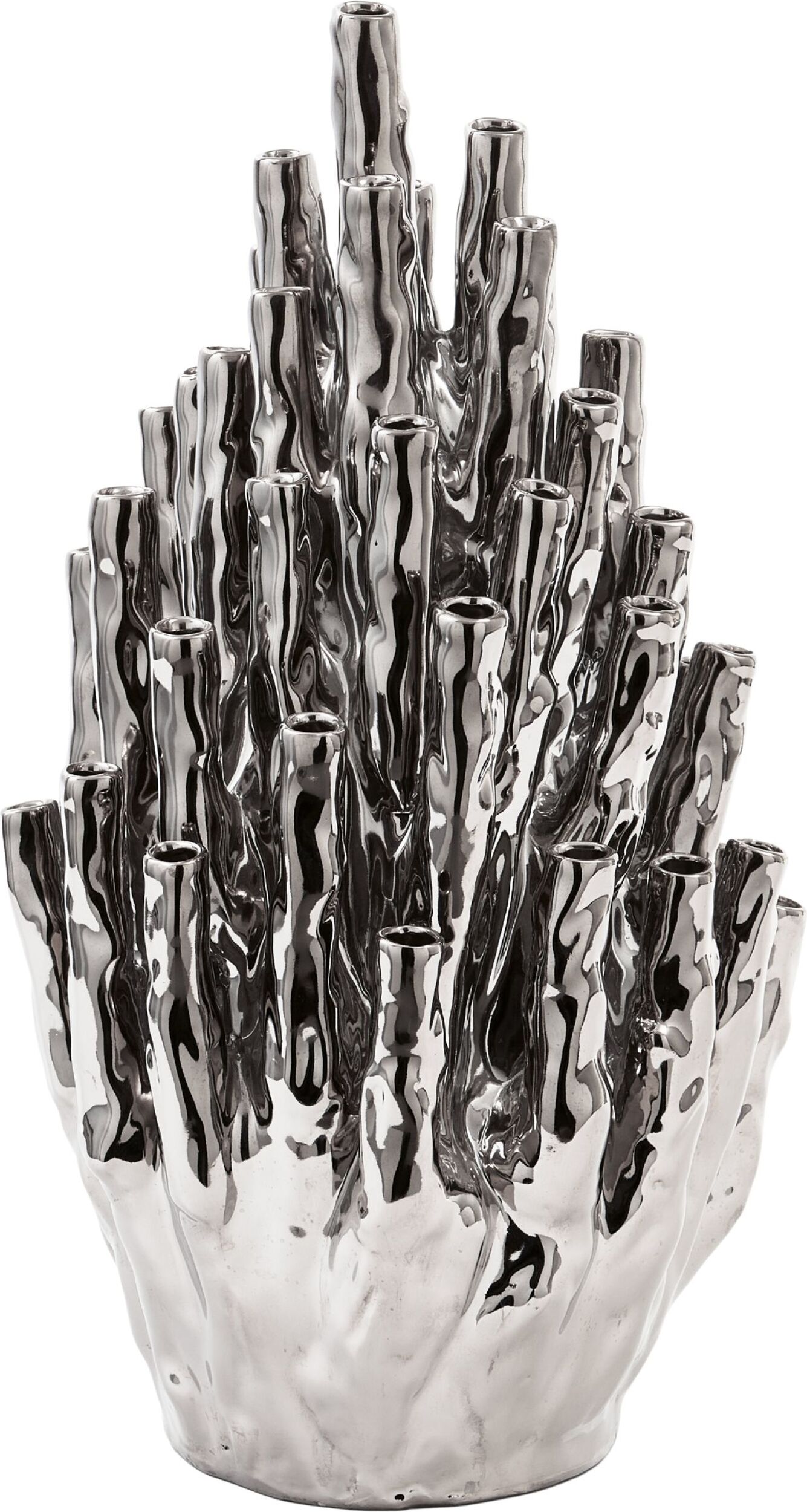 Vase Coral silber für 50 Blumen