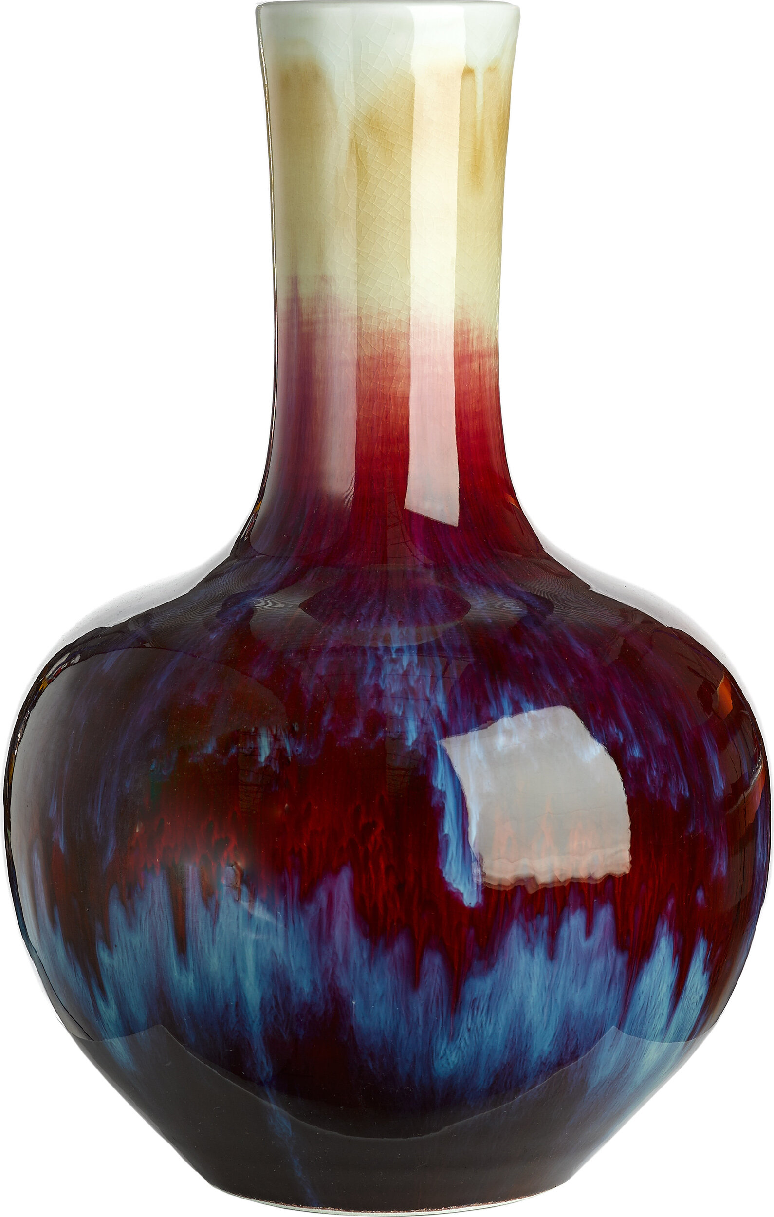 Vase Crazy blau-rot