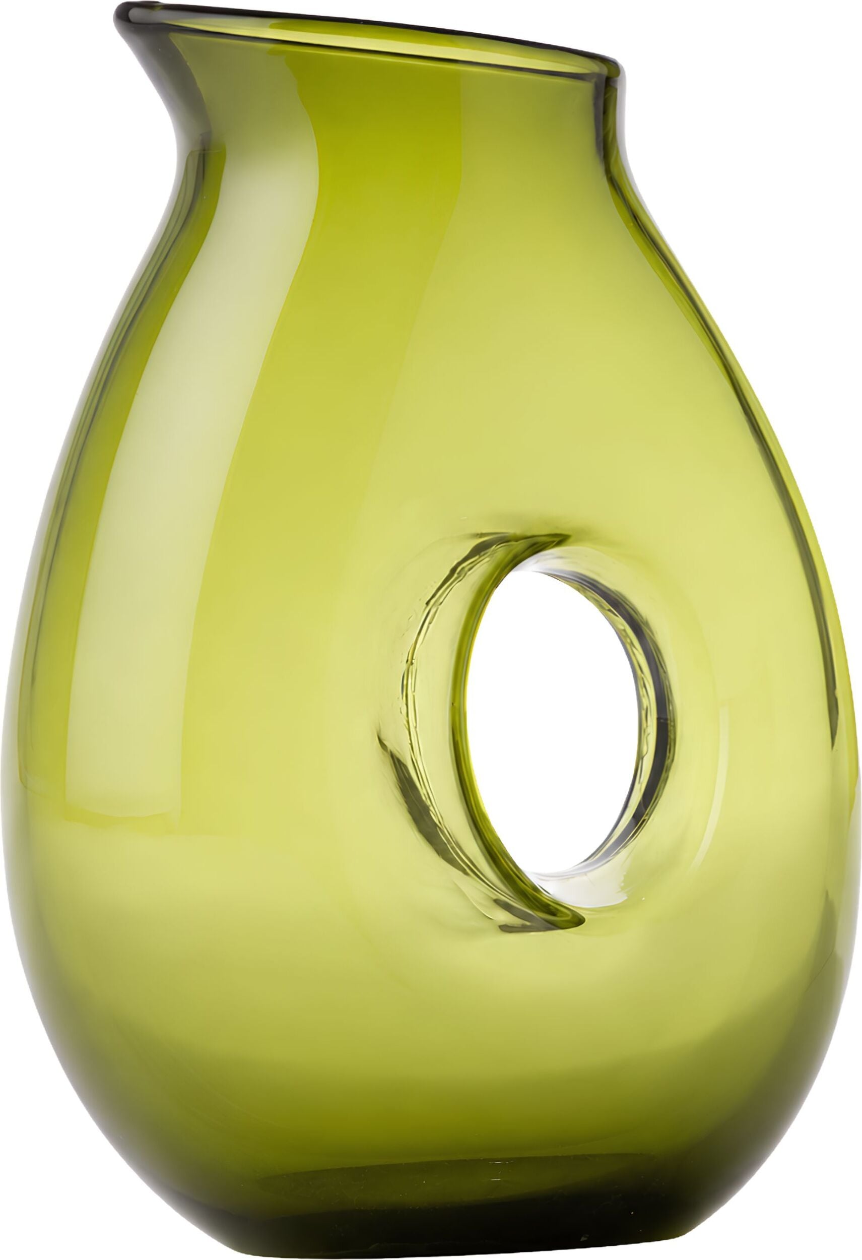 Vase Jug Hole 850 ml, oliv