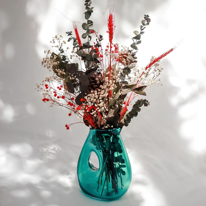 Vase Jug Hole 850 ml, türkis