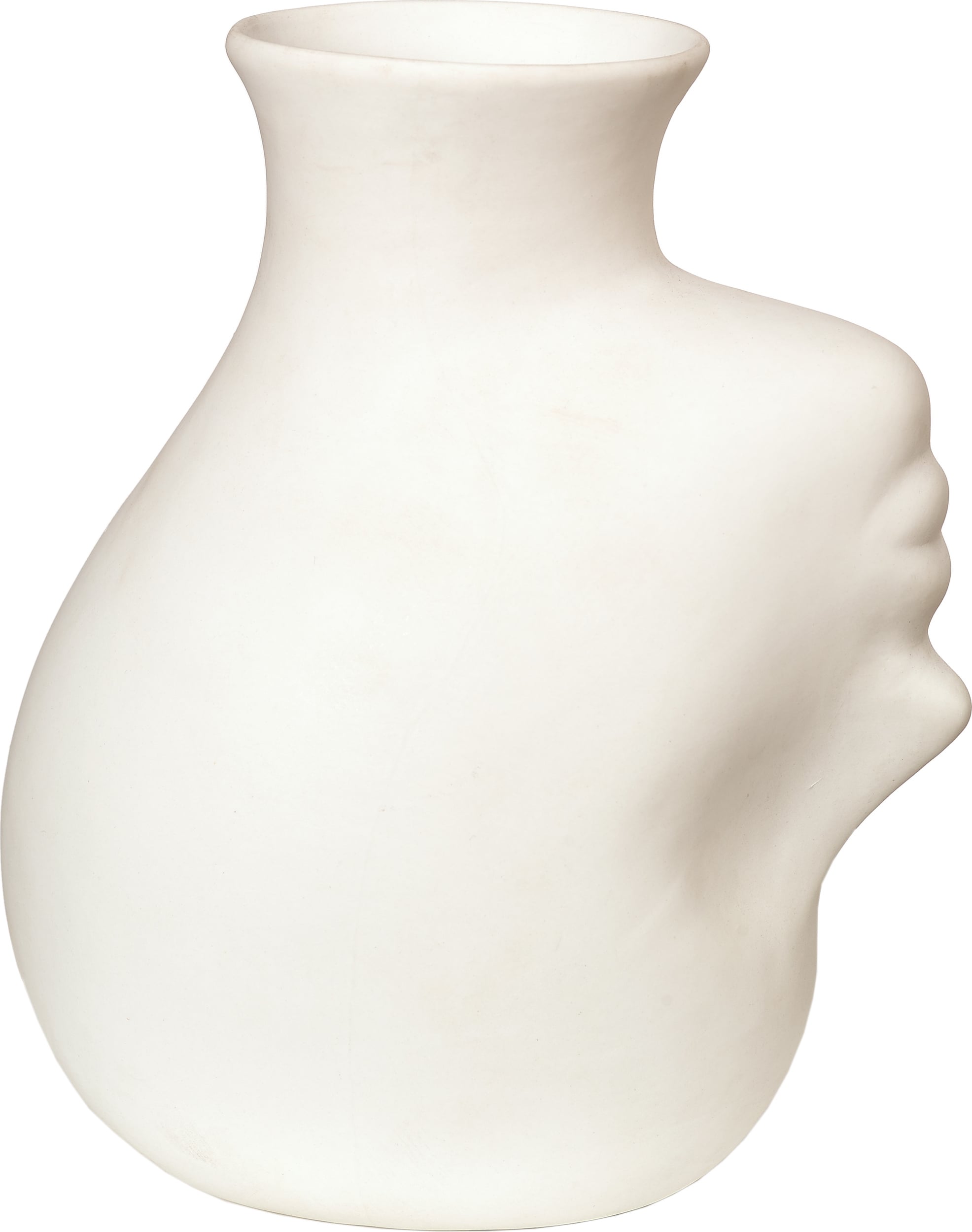 Vase Upside-down Head 25 cm, weiß