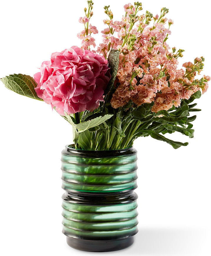 Vază de sticlă Layer 27 cm verde