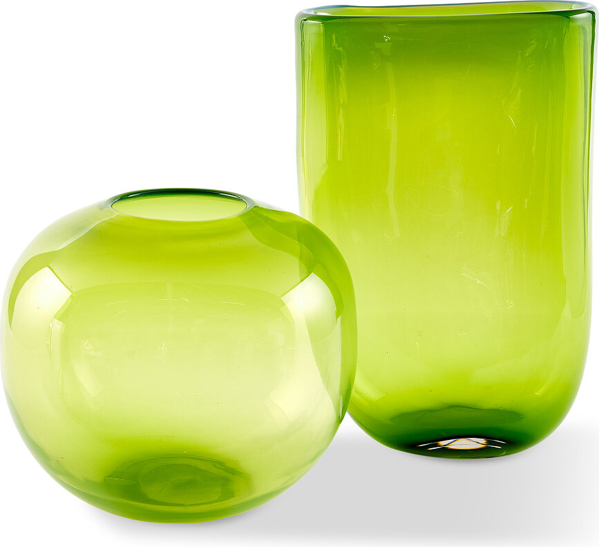 Vāze Poison Ball, stikla, 34 cm, laima krāsā