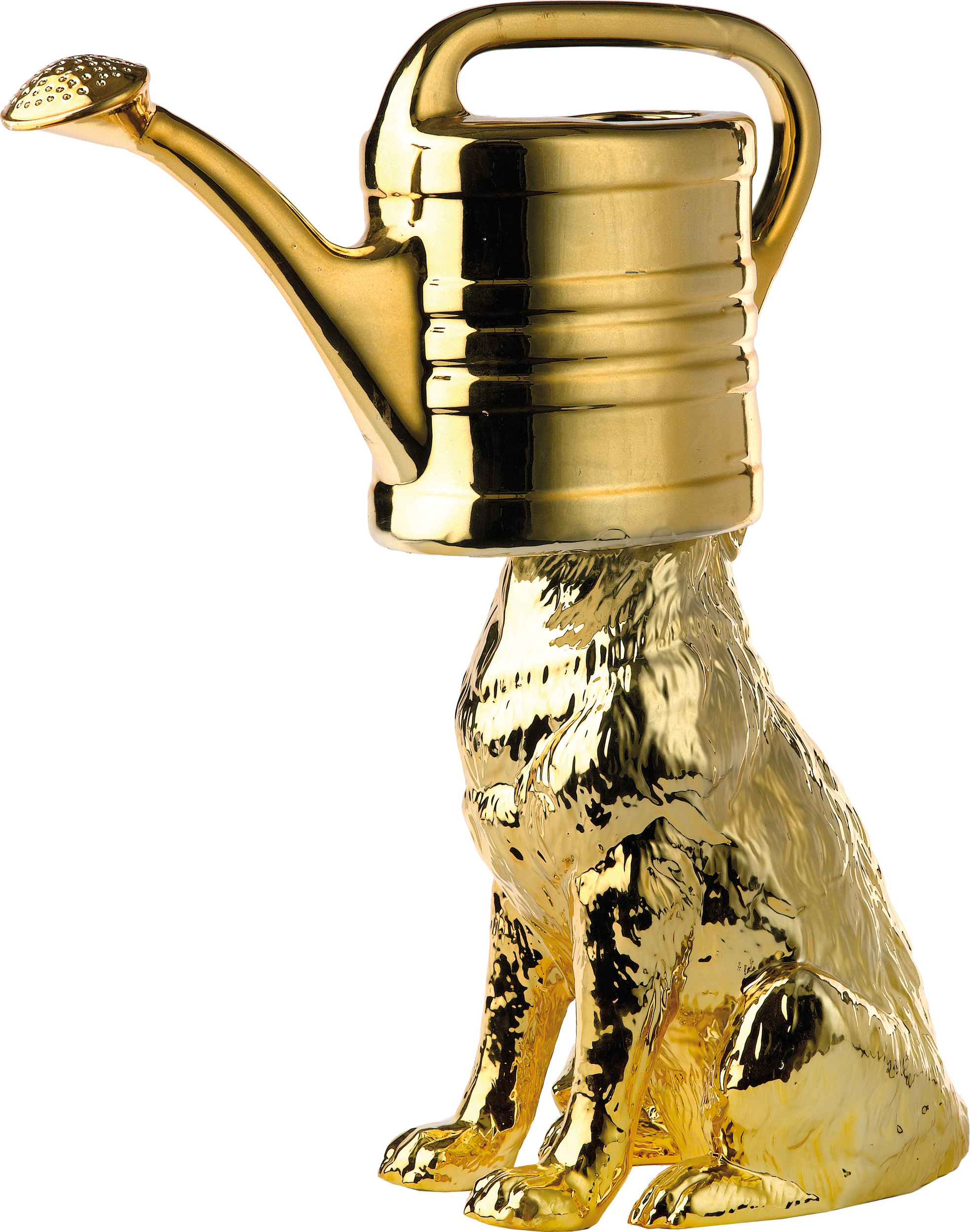 Wolf Gießkanne, gold