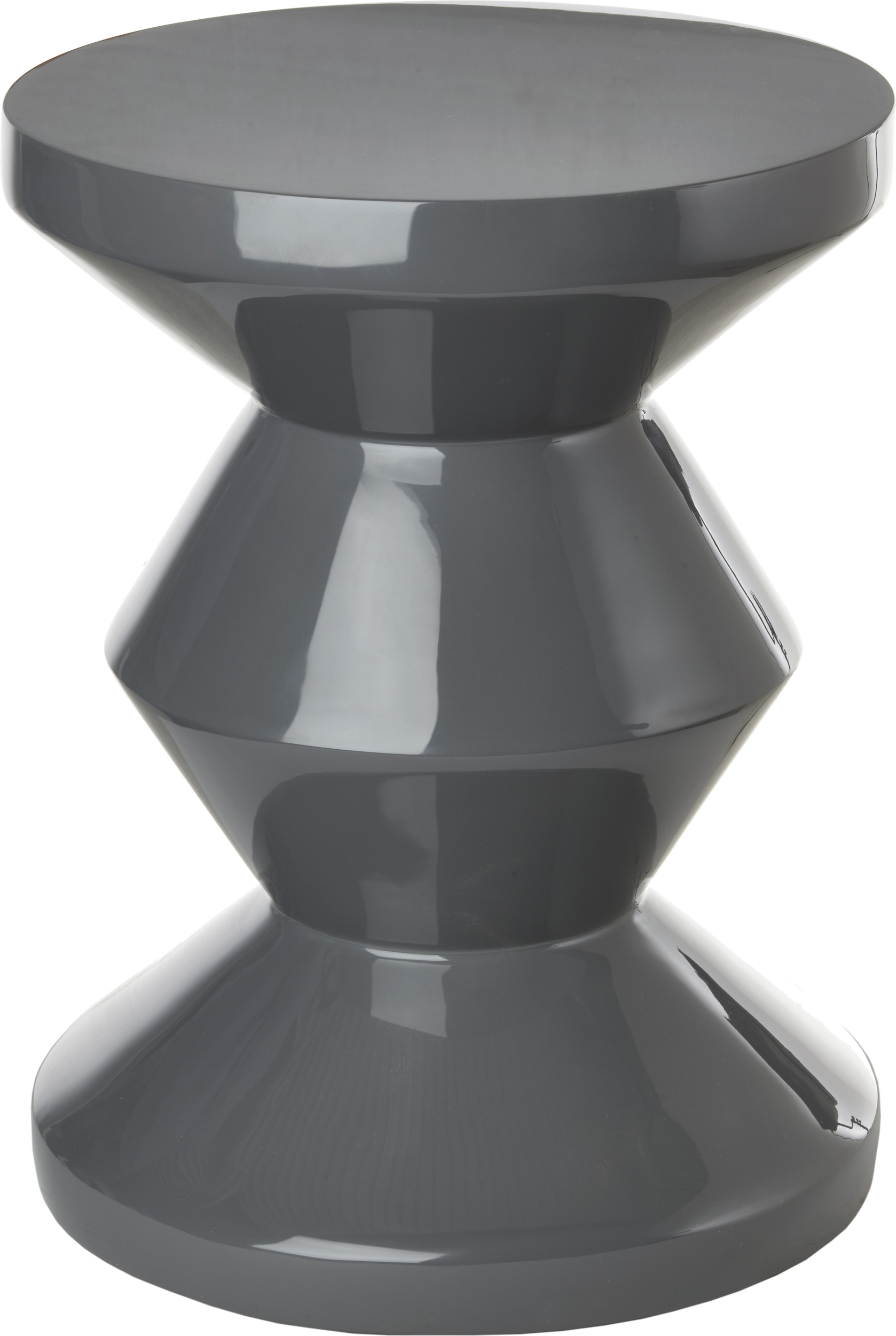 Zig Zag Hocker oder Beistelltisch, grau