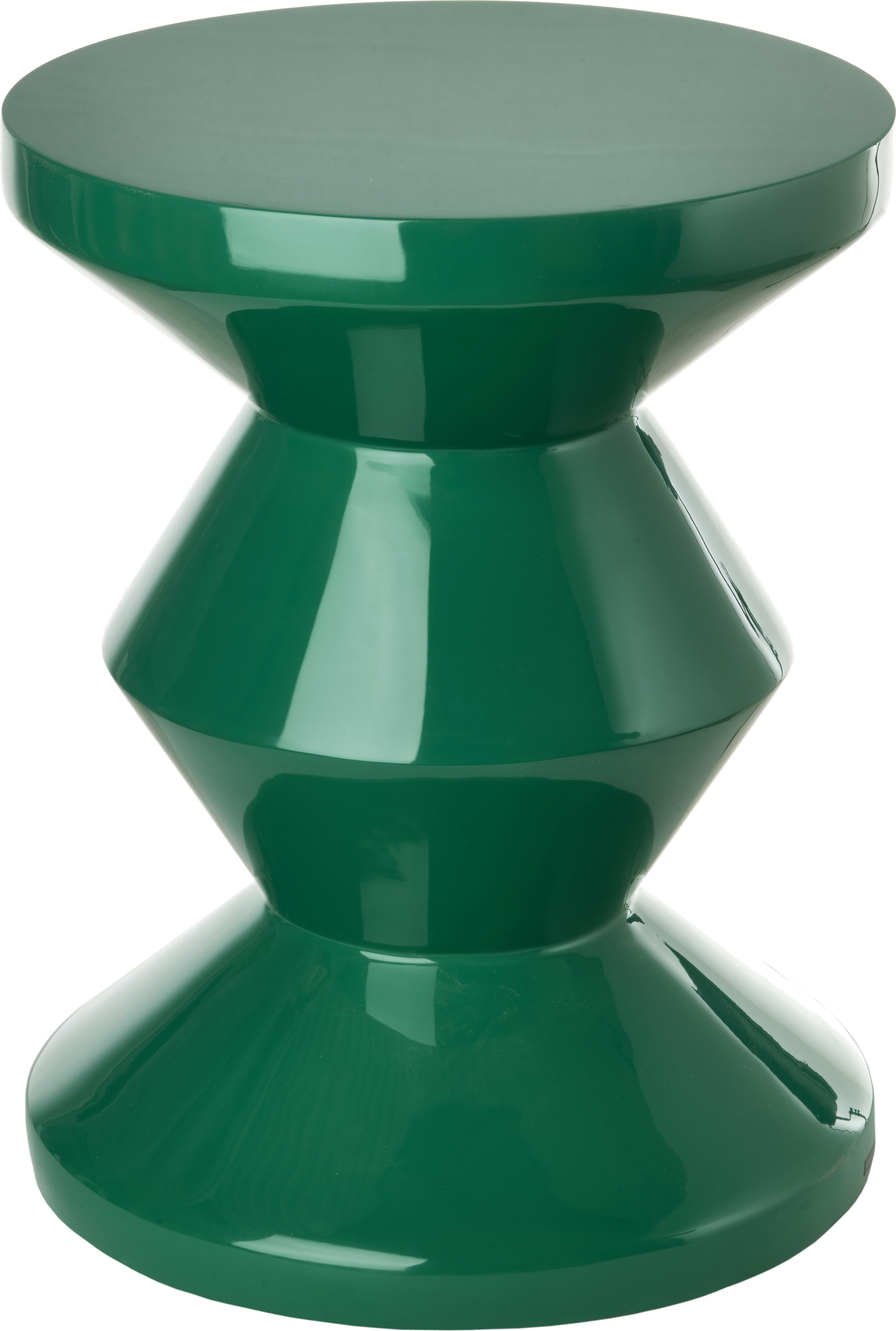 Zig Zag Hocker oder Beistelltisch, grün
