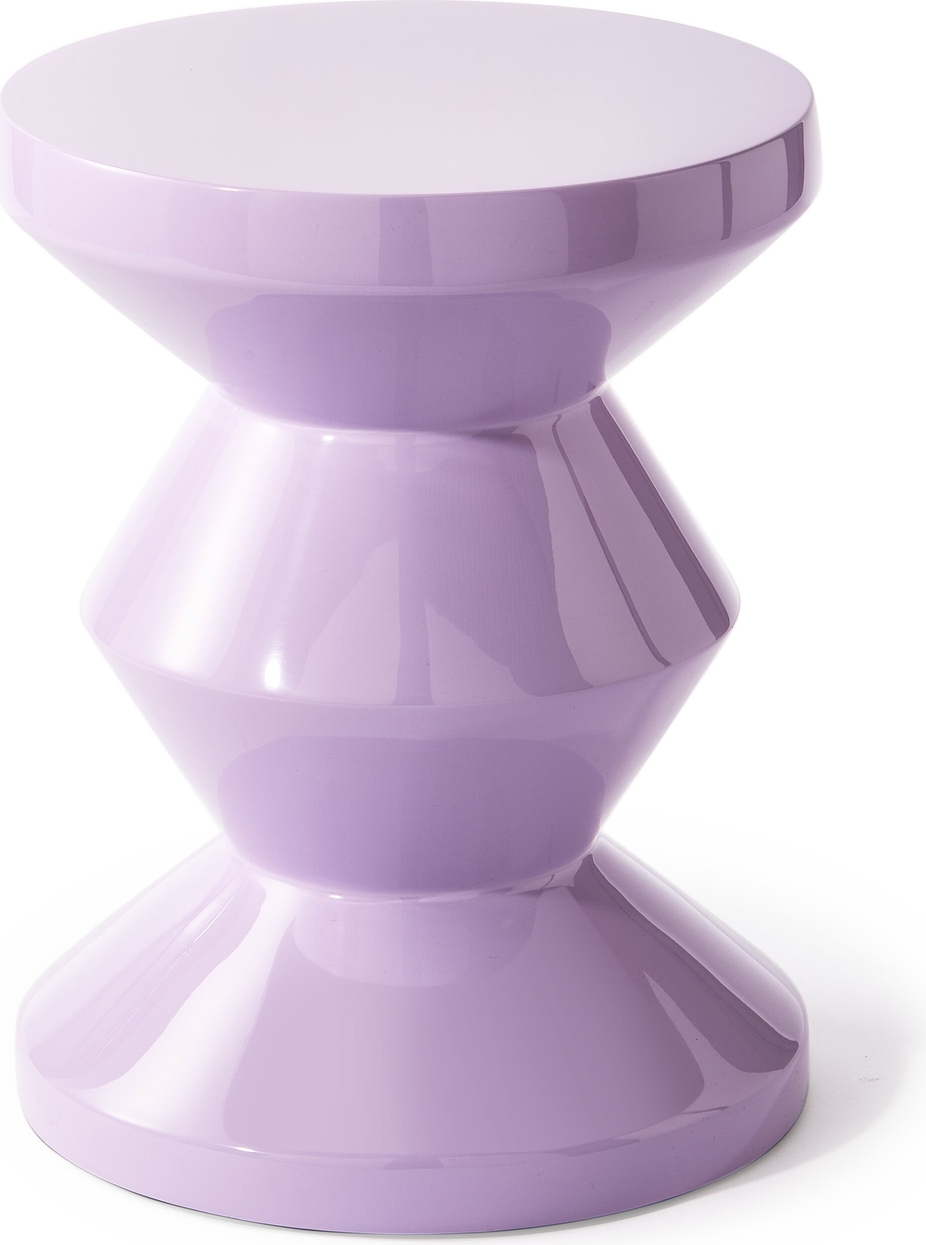 Zig Zag Hocker oder Beistelltisch, lila