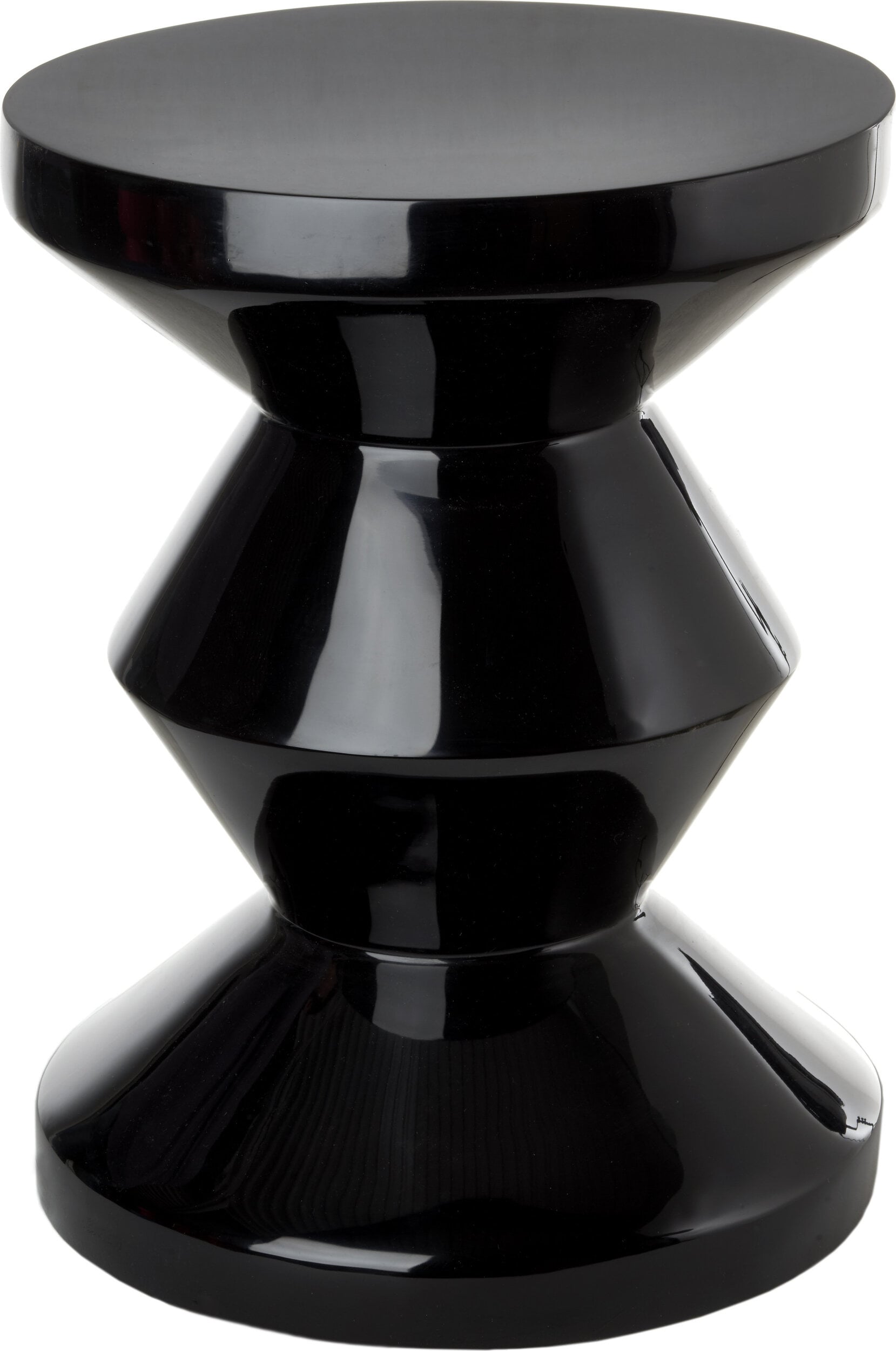 Zig Zag Hocker oder Beistelltisch, schwarz
