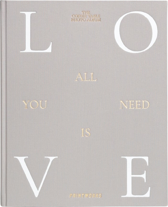 Álbum de fotos Printworks All You Need is Love, gris