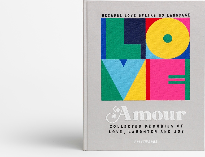 Album photo Amour Embroidered gris
