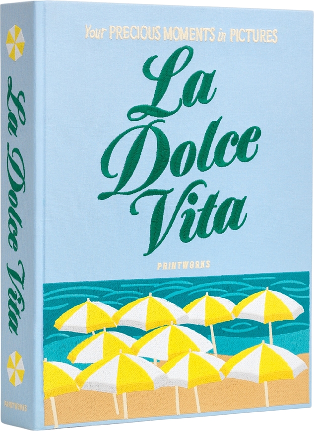 Album photo La Dolce Vita Embroidered, bleu