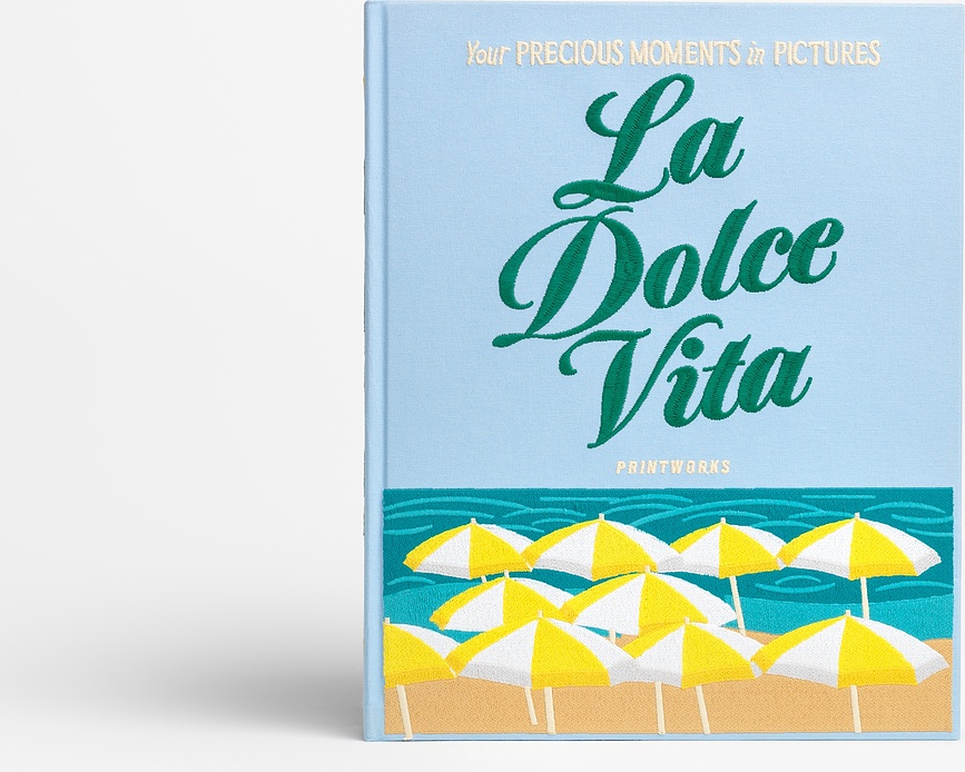 Album za fotografije La Dolce Vita Embroidered, svetlo moder