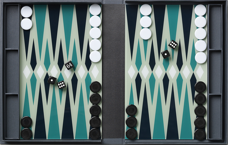 Bekgemons Printworks Classic Art of Backgammon zaļš