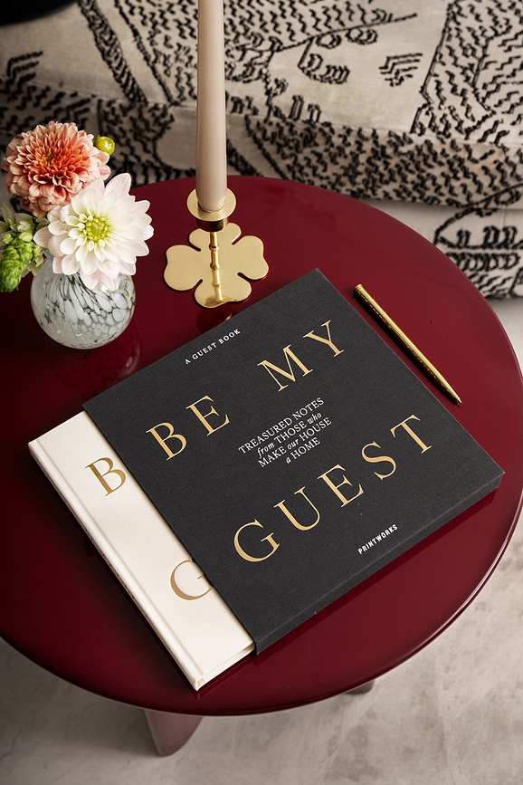 Βιβλίο ευχών Be My Guest ανθρακί-λευκό