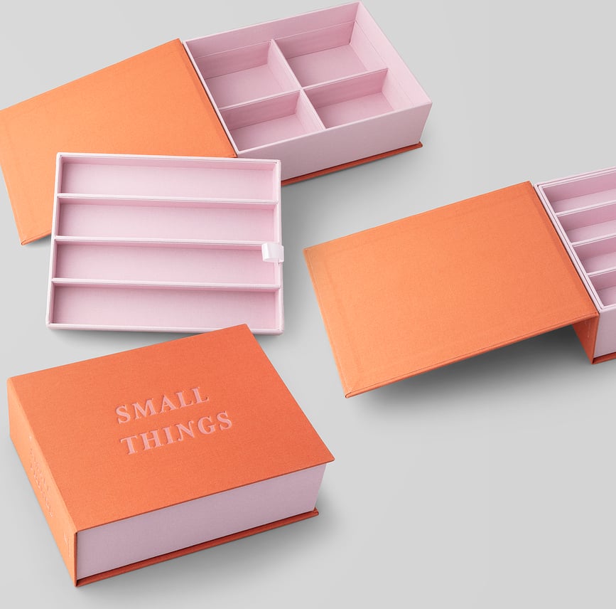 Caja de Almacenamiento Small Things, coral