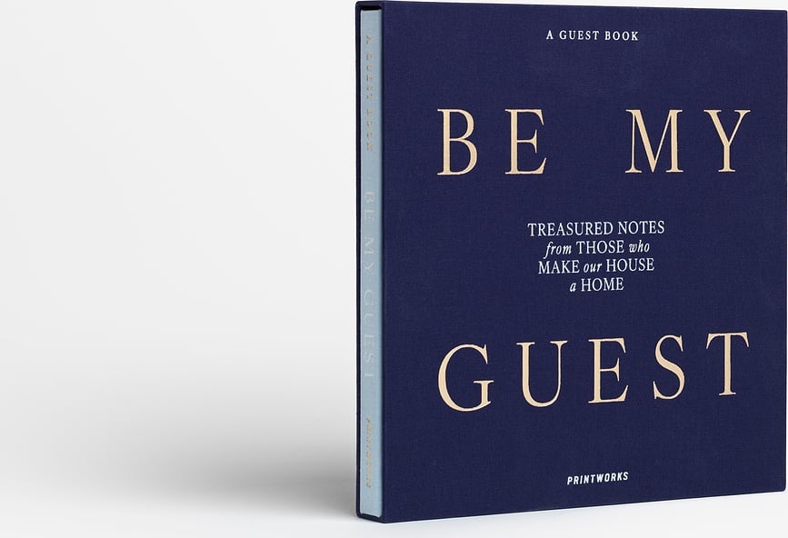 Carte de oaspeți Be My Guest, bej-galbenă