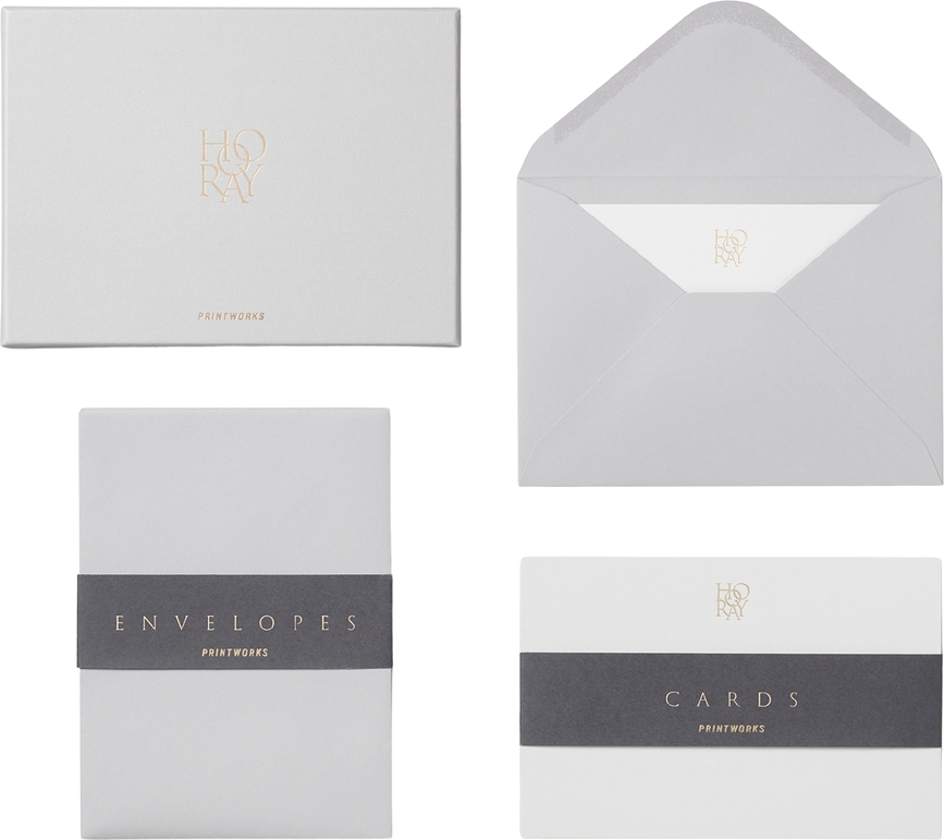 Cartes de vœux avec enveloppes Hooray