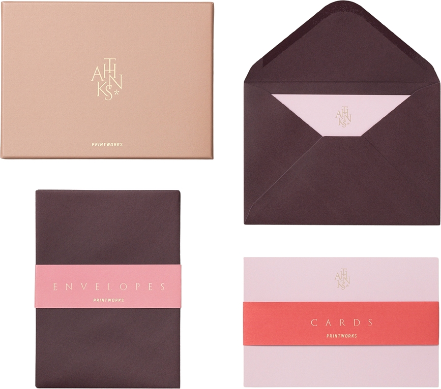 Cartes de vœux avec enveloppes Thanks bordeaux