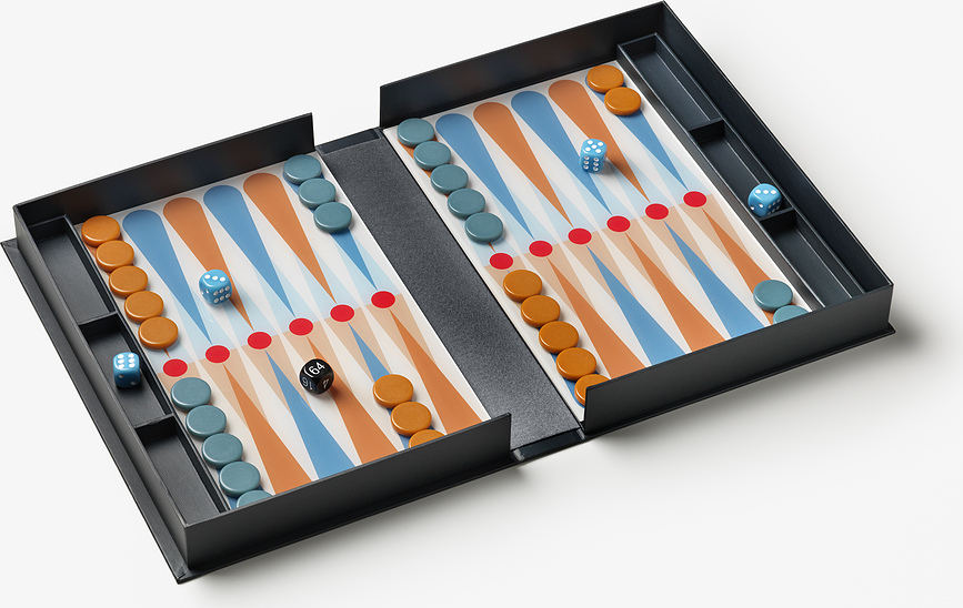 Classic Art of Backgammon Backgammon, antracit