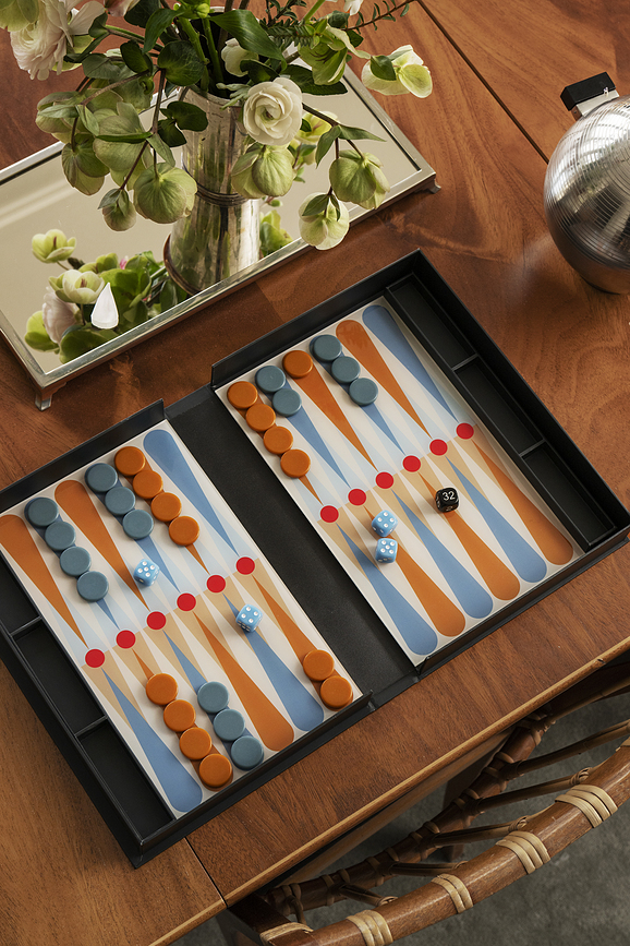 Classic Art of Backgammon Tavla antracitna