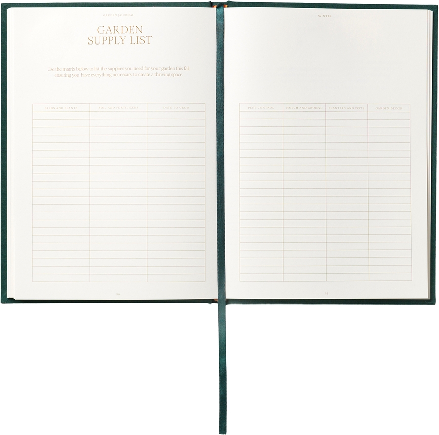 Diario Printworks The Secret Garden, beige y verde