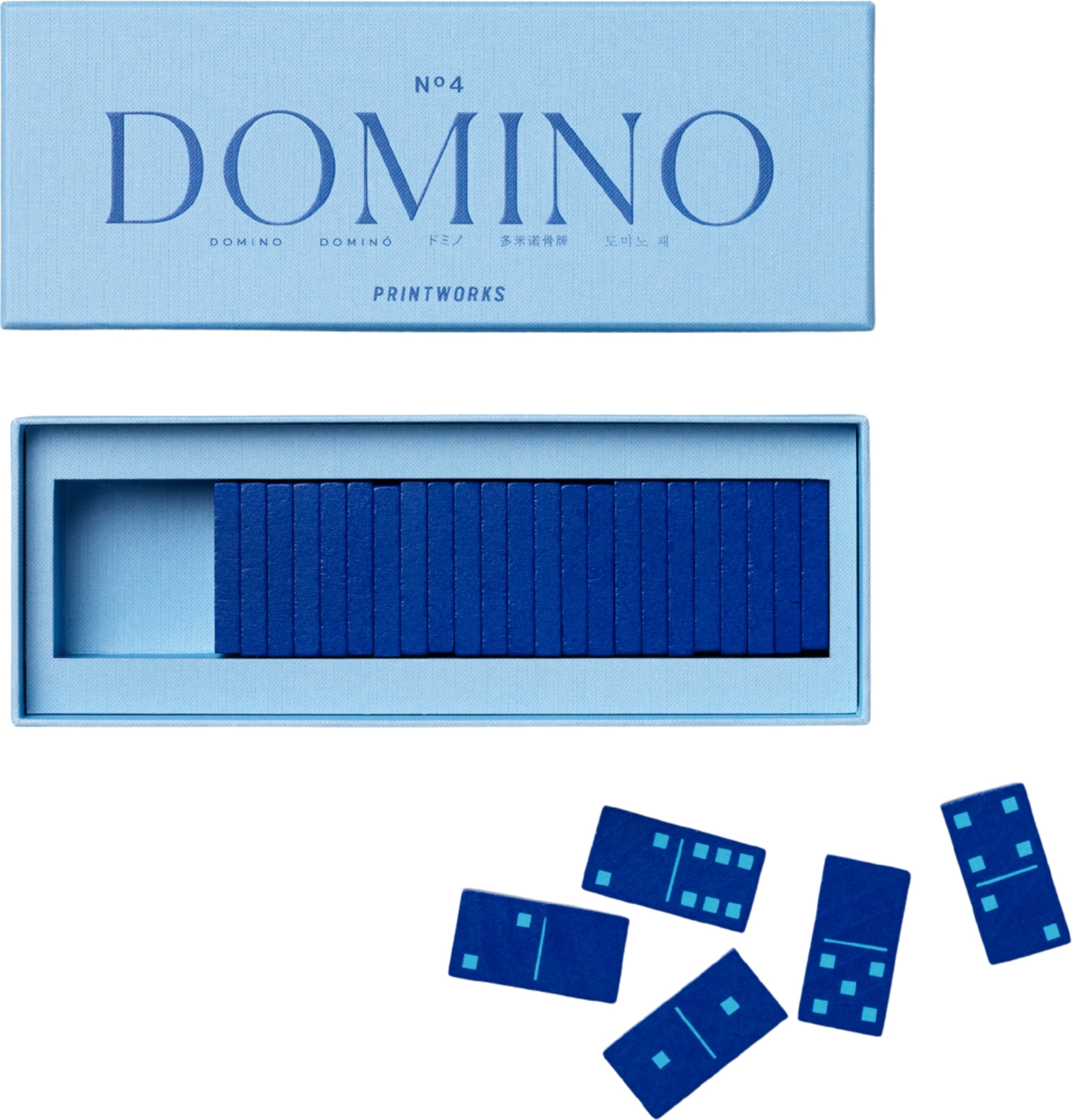 Kreatives Spielzeug Domino Printworks Classic, Hellblau